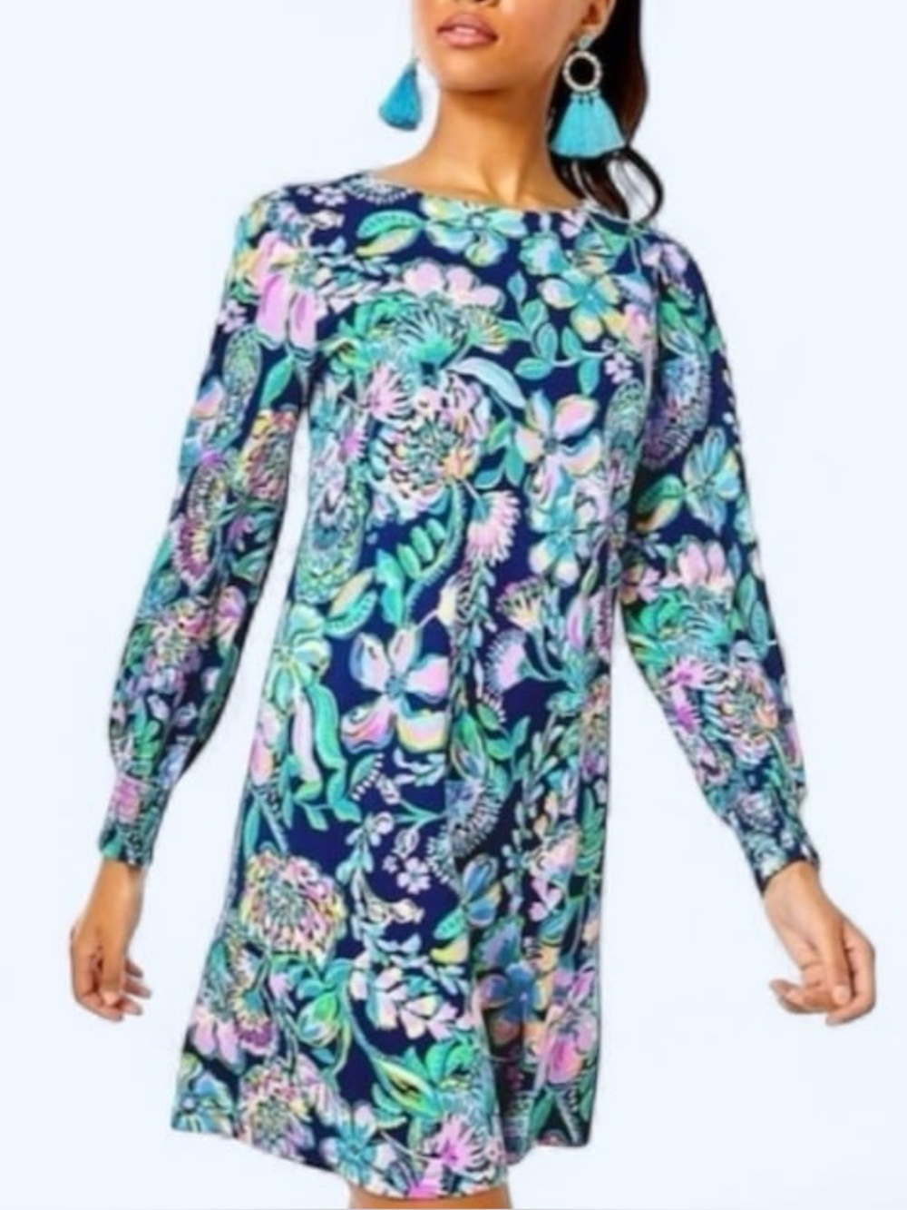 Lilly Pulitzer Diann High Tide Navy She's Got Sol T-Shirt Mini Dress size XXL